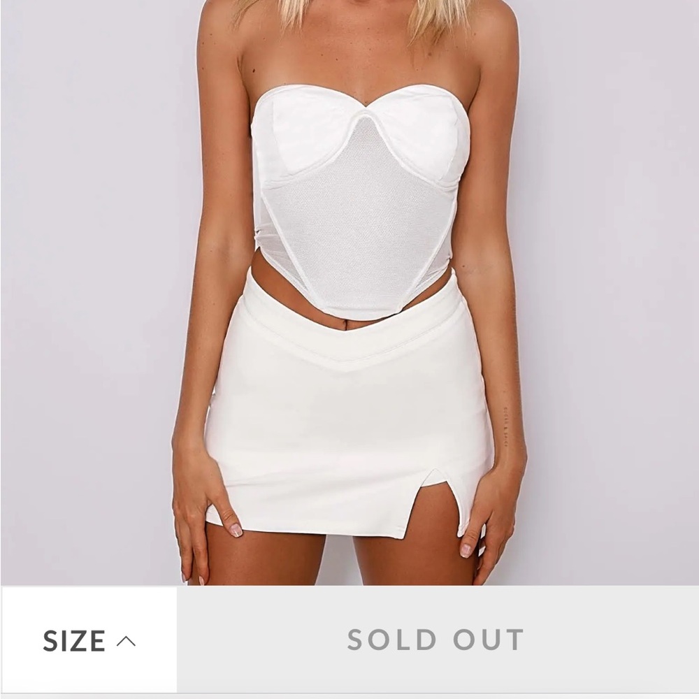 Tiger Mist White Mini Skirt
